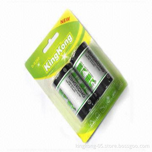 D Size Carbonic Dry Battery with 1.5V Voltage and Discharge Time of 600/700 Minutes